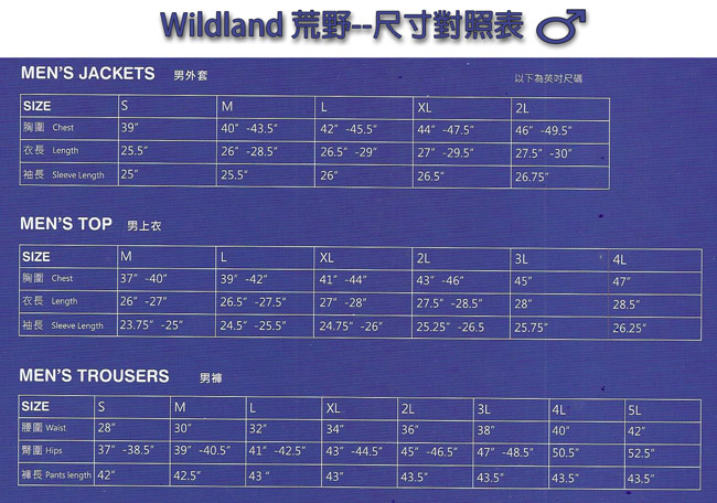 Wildland 荒野 0A32692-45地中海藍 男 RE麻花時尚保暖上衣