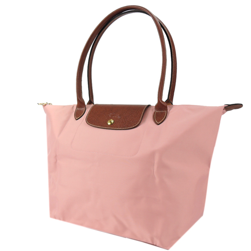 LONGCHAMP Le Pliage 長把摺疊水餃包(大/玫瑰粉)