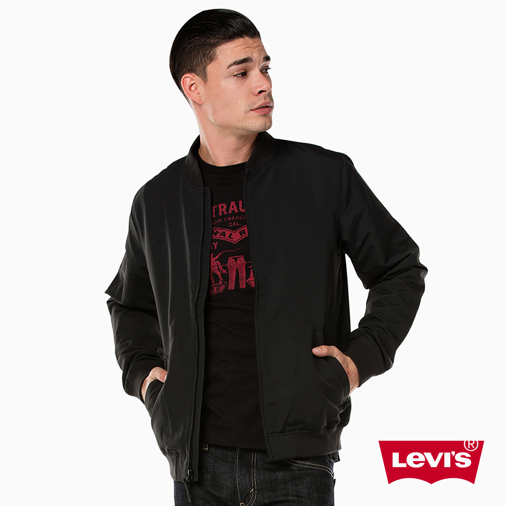 Levis 男款 飛行外套 黑色基本款