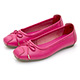 JMS-鄰家女孩氣質款柔軟牛皮娃娃鞋-桃紅色 product thumbnail 1