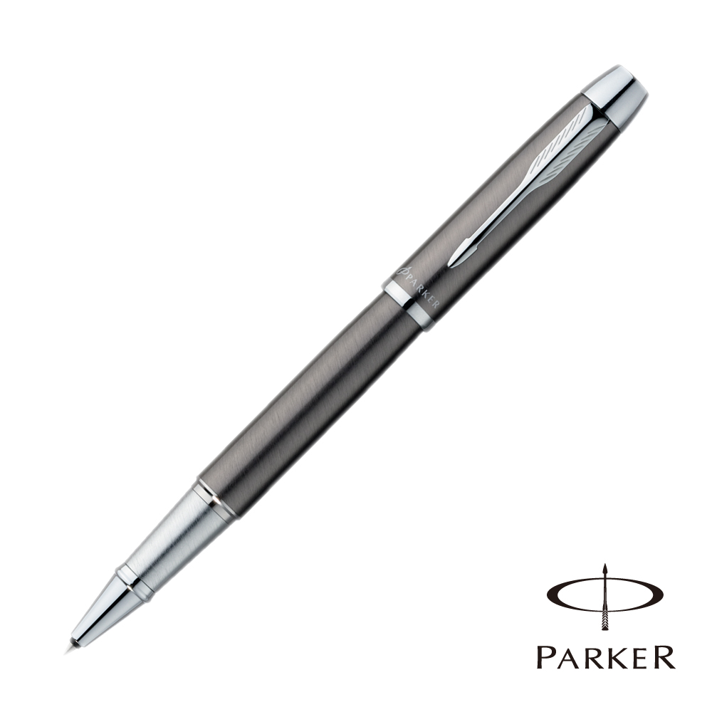 PARKER 派克 IM 時尚系列 金屬灰桿白夾 鋼筆