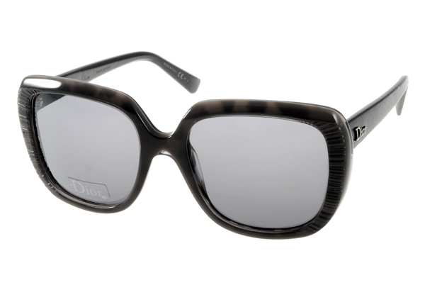 DIOR太陽眼鏡 典雅皮革系列/灰黑#TAFFETAS1 2FDE5