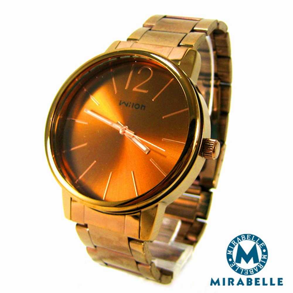 Mirabelle 典藏光芒 大框金檳鎢鋼錶 42mm