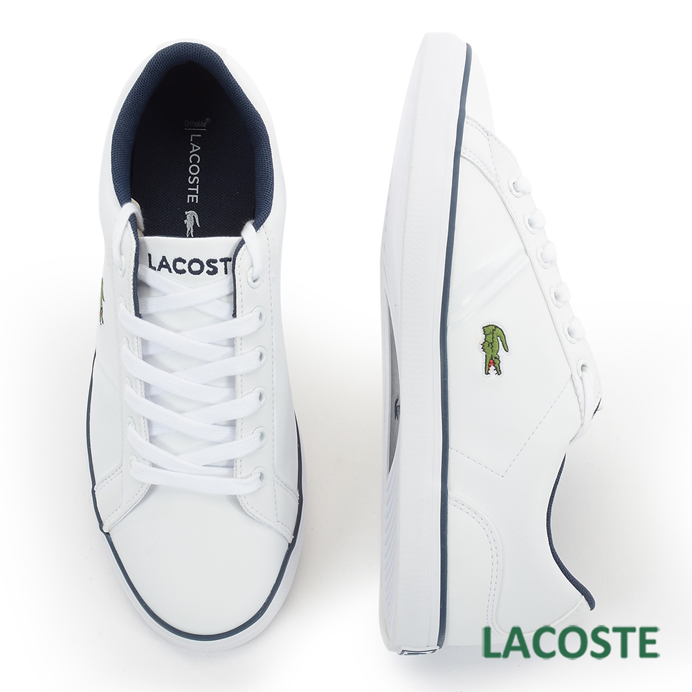 LACOSTE 女用休閒鞋-白/藍