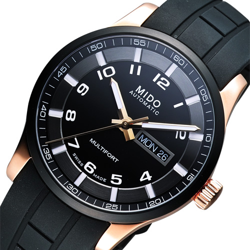 MIDO Multifort 先鋒系列極速黑金腕錶-黑/42mm