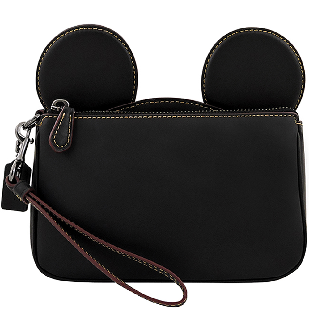 COACH Disney聯名系列黑色MICKEY造型手拿包