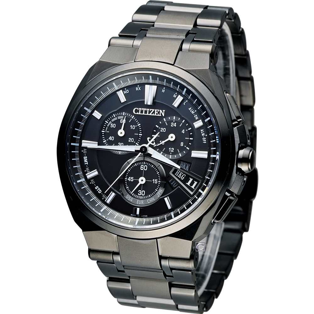 CITIZEN Eco-Drive 光動能鈦世界時間計時電波錶(BY0044-77E)-44mm