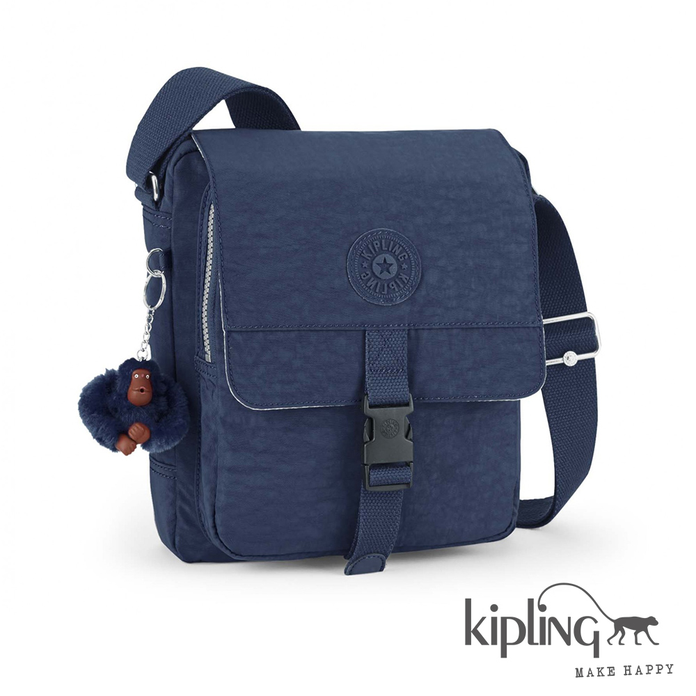 Kipling 斜背包 深海藍素面-小