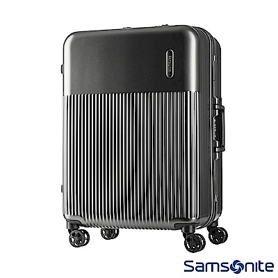 Samsonite 新秀麗 27吋Rexton直線條鋁框PC硬殼行李箱(碳灰)