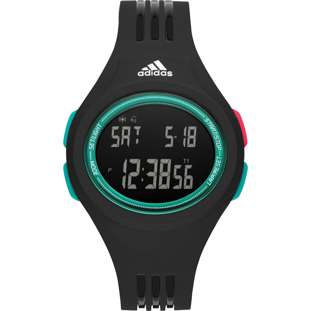 adidas Performance 時尚果凍色元素電子錶-黑/42mm