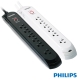 PHILIPS 防突波1440焦耳 1開六插3孔延長線 (1.8米)SPC1062 product thumbnail 1