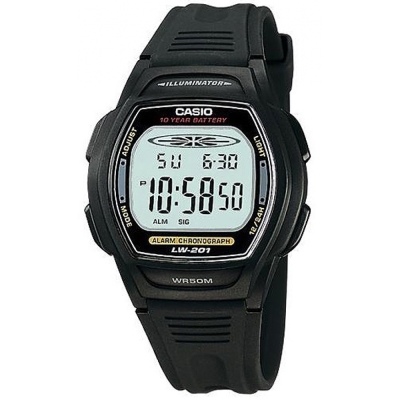 CASIO 10年電量電子運動錶(LW-201-1A)-黑按鍵/32.5mm