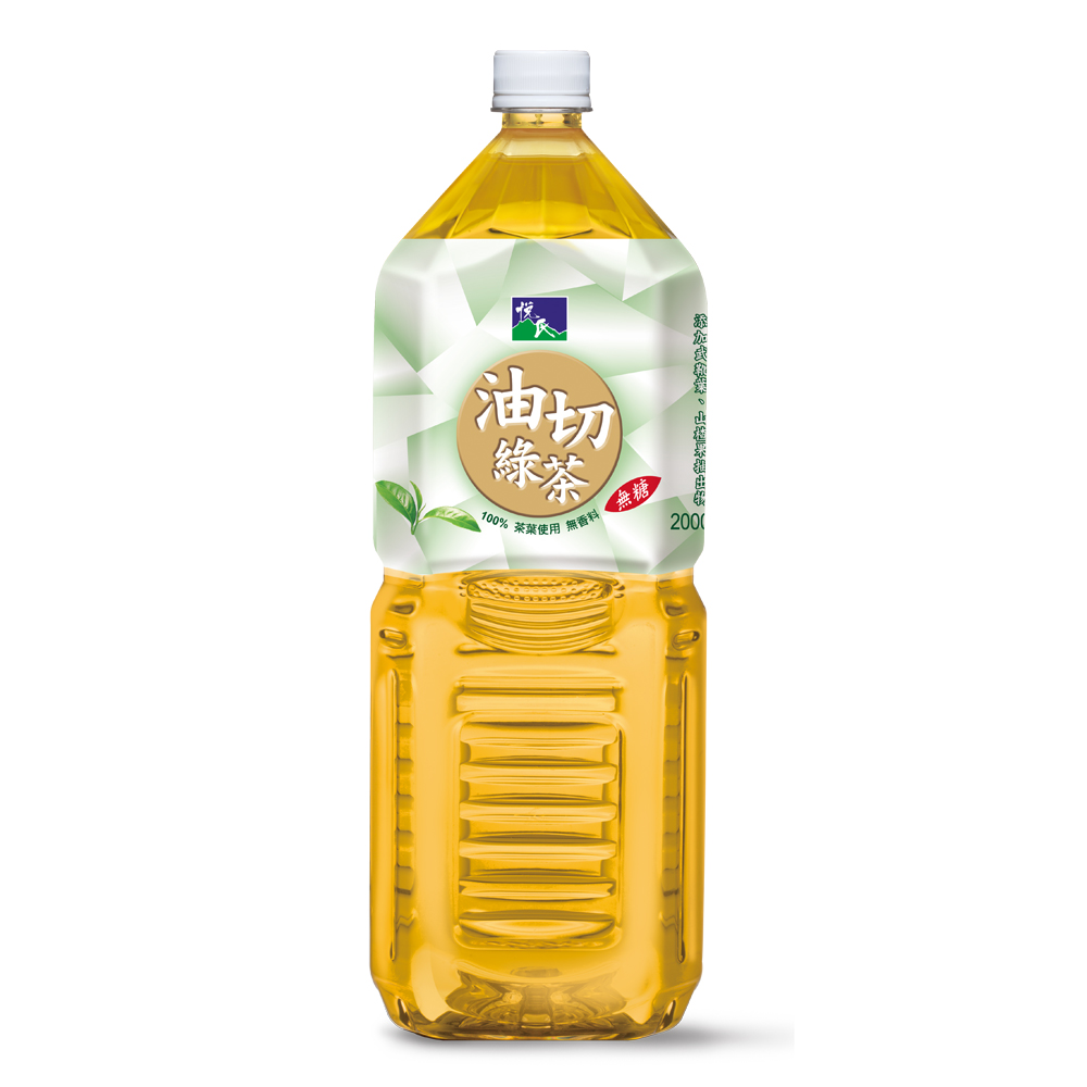 悅氏 健茶到油切綠茶-無糖(2000ml x8入)