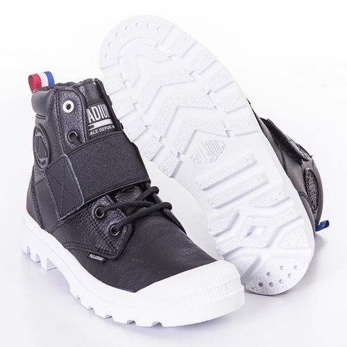 PALLADIUM PAMPA HI STRAP LEA 男女休閒鞋 75558012 黑