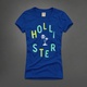 【HOLLISTER Co.】女裝 現貨 馬卡龍水彩字母短T恤(寶藍) product thumbnail 1