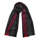 COACH灰紅直紋寬線條羊毛圍巾(183x30.5) product thumbnail 1