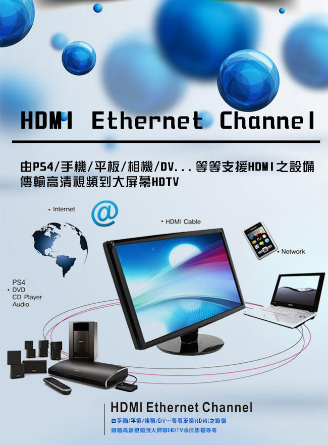 K-Line HDMI to HDMI 1.4版 影音傳輸線 1.5M