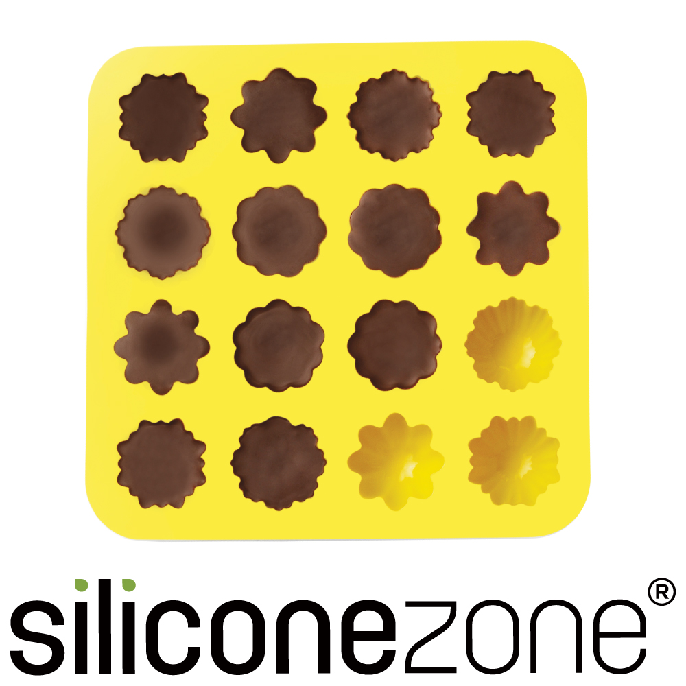 Siliconezone 施理康耐熱小花造型巧克力模/冰模-黃色