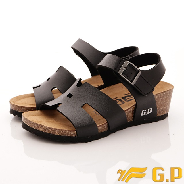 GP時尚涼拖-楔形涼鞋款-WSE85-10黑色(女段)