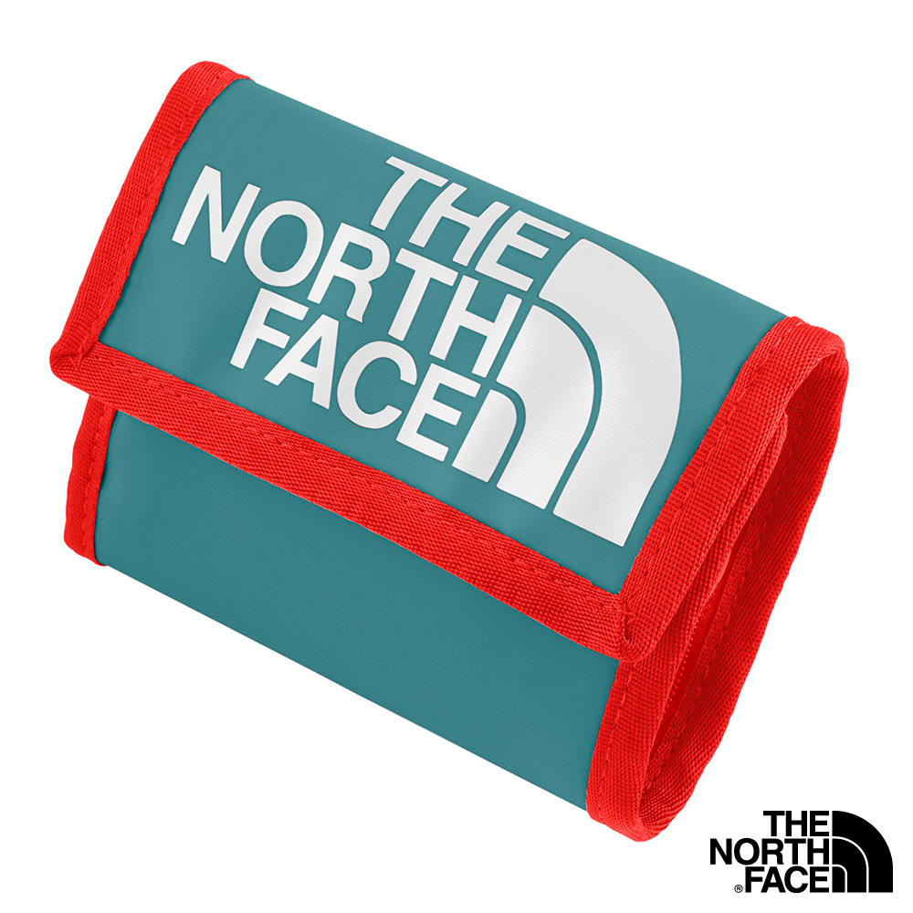 The North Face BC 風格錢包 藍綠/紅