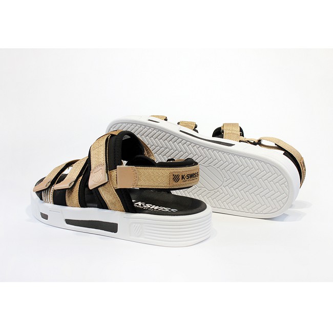 K-SWISS Trini Strap Sandal 休閒涼鞋-女-香檳金/黑