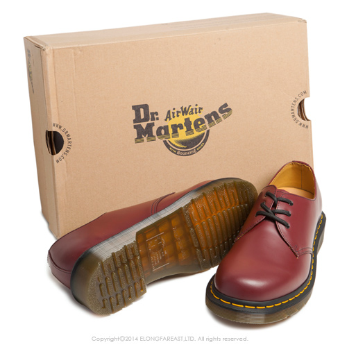 Dr.Martens-經典3孔馬汀鞋-男款-櫻桃紅