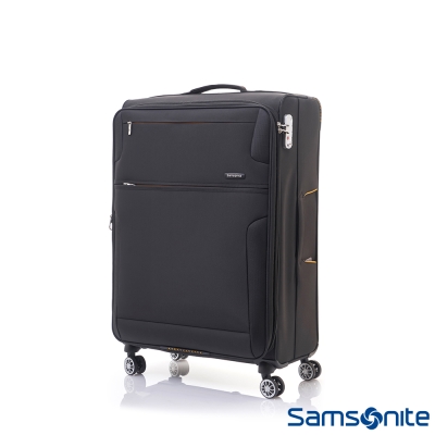 Samsonite新秀麗 24吋Crosslite飛機輪大容量可擴充布面TSA行李箱-黑色