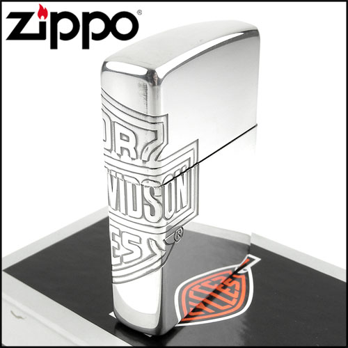 【ZIPPO】日系~Harley-Davidson-哈雷-銀燻黑蝕刻4面加工