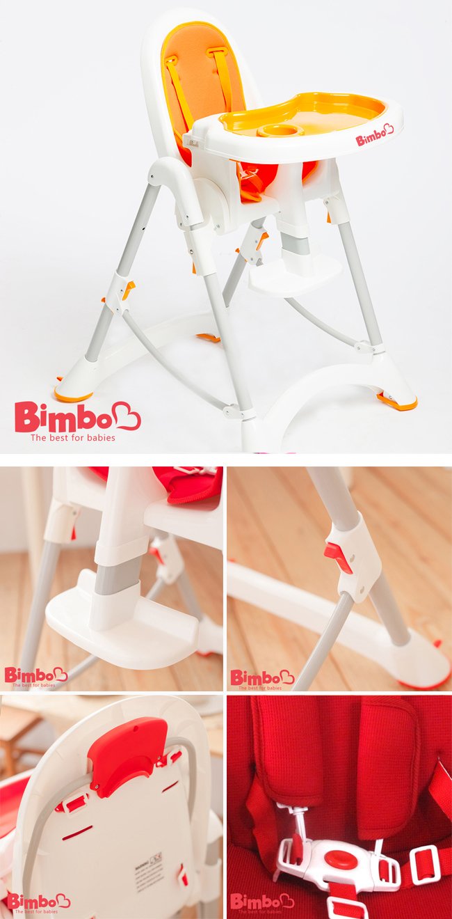 安全兒童餐椅 橘色 台灣製造【BIMBO】