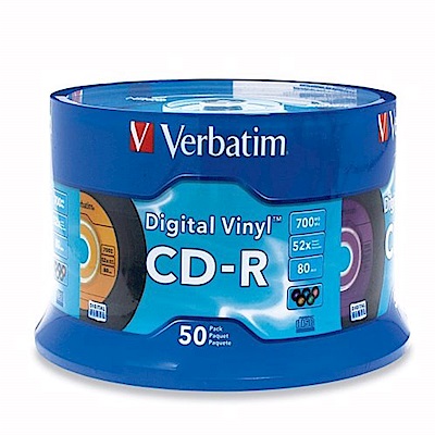 福利品 Verbatim 威寶 CD-R 700MB 52X 復古唱片版 (50片)