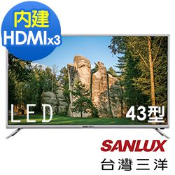 SANLUX三洋 43型 LED背光液晶電視+視訊盒 S