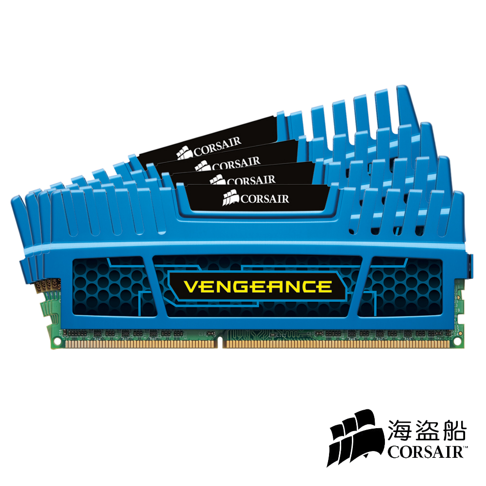 Corsair  Vengeance DDR3-1600-16GB (4GX4)C9-藍色