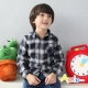 Azio Kids 童裝-襯衫 細線格紋單口袋長袖襯衫(藍) product thumbnail 1