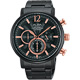 ALBA 奔馳時尚三眼計時腕錶(AT3597X1)-IP黑x玫塊金時標/44mm product thumbnail 1