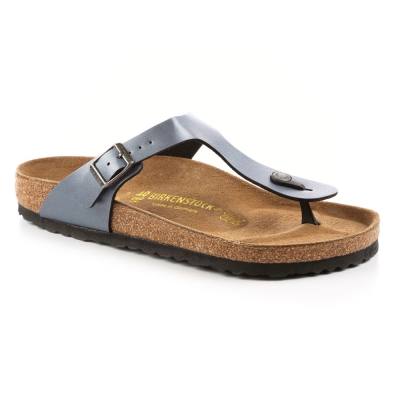 勃肯BIRKENSTOCK 843801。吉薩 夾腳拖鞋(銀水藍)