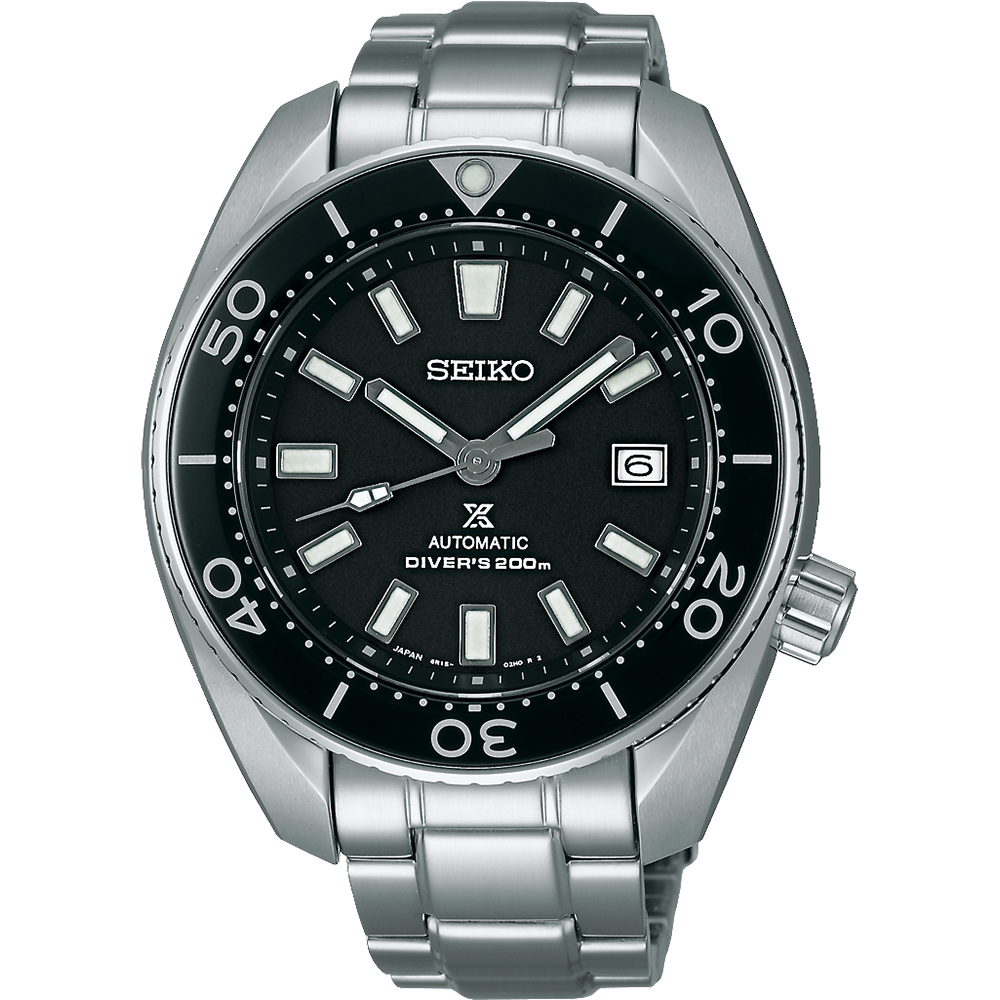SEIKO PROSPEX 潛水錶50週年限量機械腕錶-黑x銀/45mm