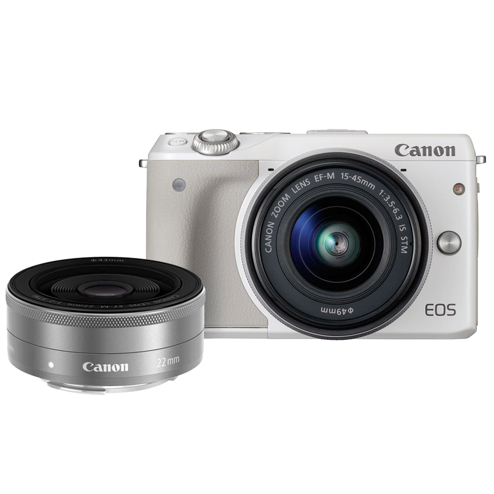 Canon EOS M3 15-45mm+22mm 雙鏡組(公司貨)