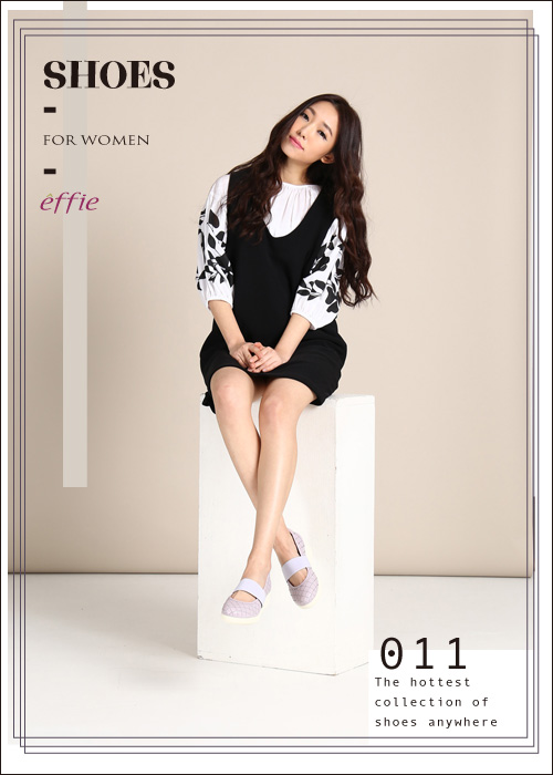 effie 挺麗氣墊 羊皮水鑽寬版鬆緊帶奈米休閒鞋 淺紫