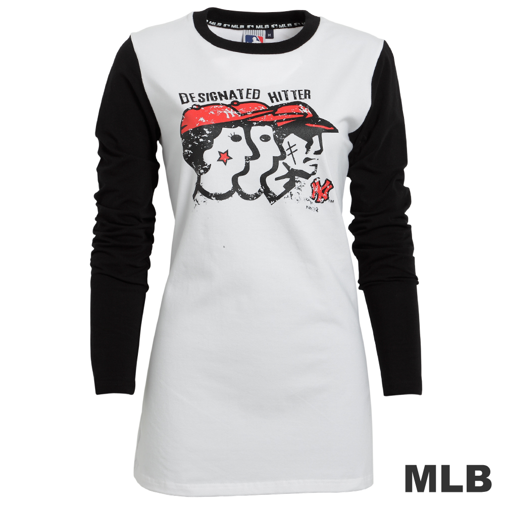 MLB-紐約洋基隊打擊手棉質T恤-黑(女)