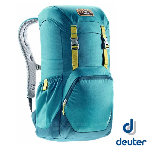 【德國 Deuter】WALKER 20 輕量透氣旅遊背包20L_湖綠/深藍