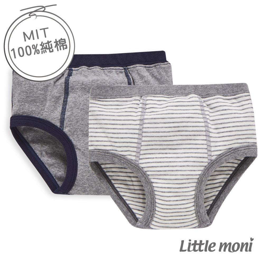 Little moni 純棉家居系列男童三角內褲2入組 (共3色)