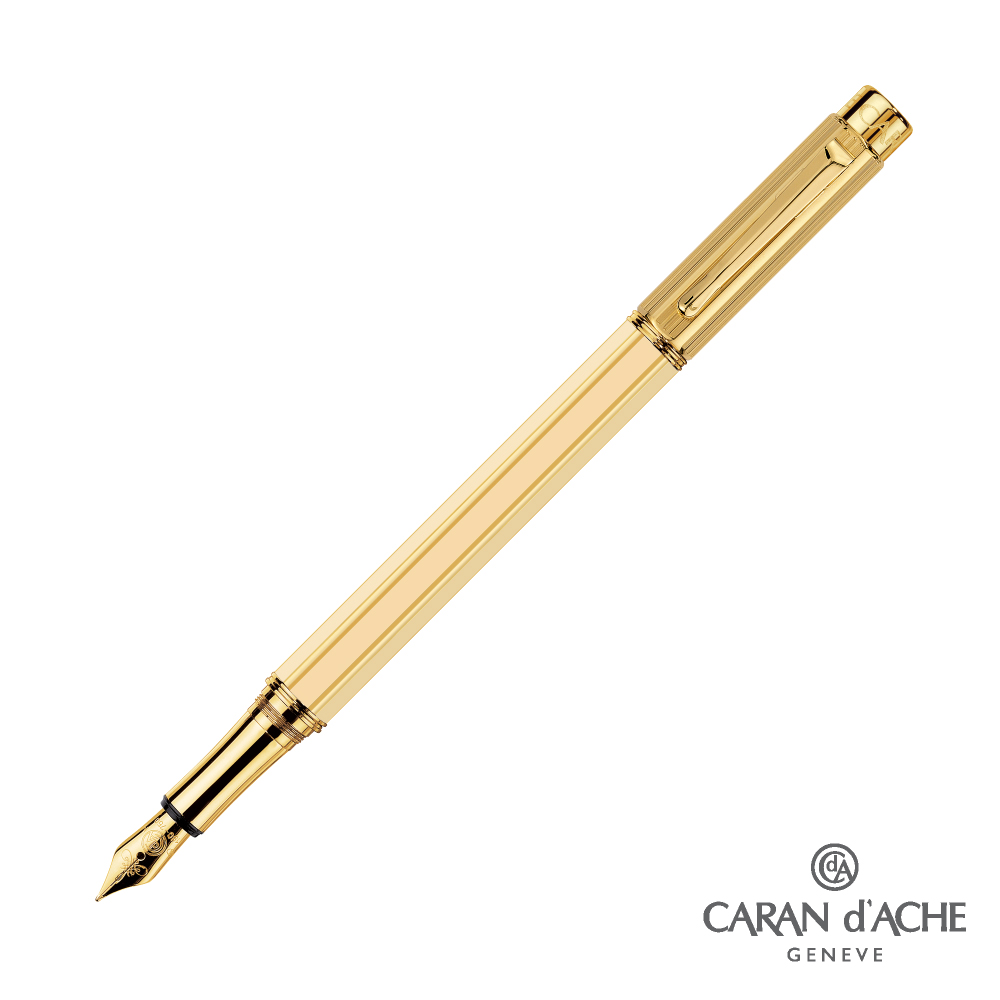 CARAN d’ACHE 卡達 - VARIUS 中國漆 象牙白桿金夾 鋼筆