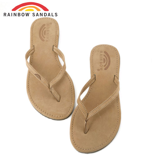 Rainbow Sandals美國牛麂皮夾腳休閒拖鞋-沙褐色