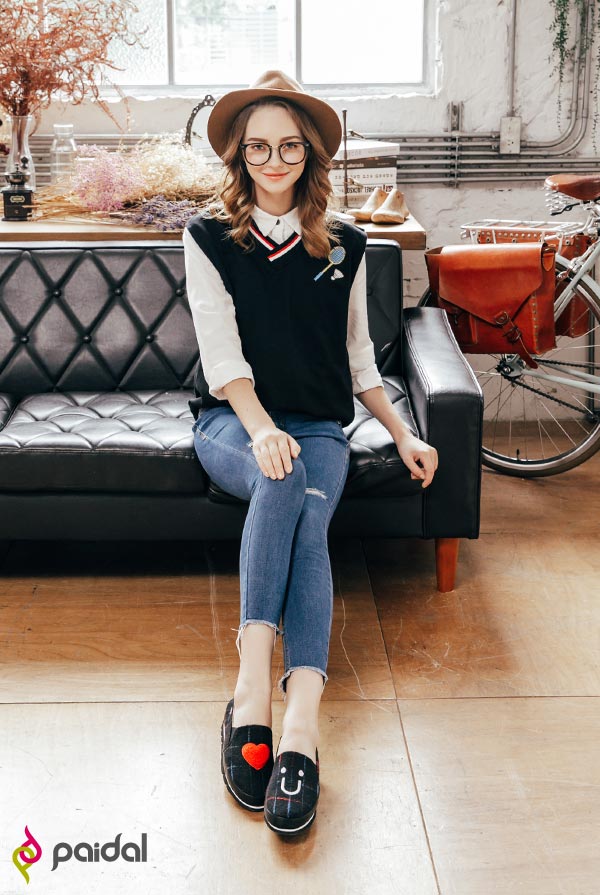 Paidal告白LoveU輕運動休閒樂福懶人鞋-黑