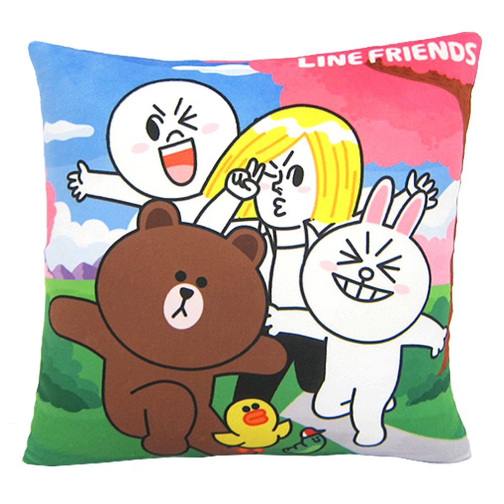 LINE FRIENDS 一同去郊遊方枕