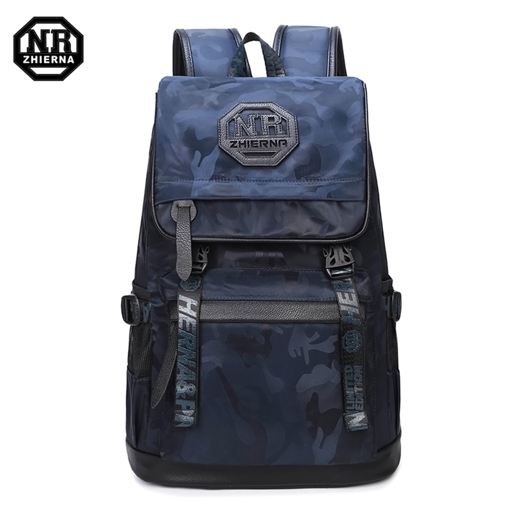 BAC03  BU藍色 NR14吋韓版時尚迷彩休閒電腦後背包