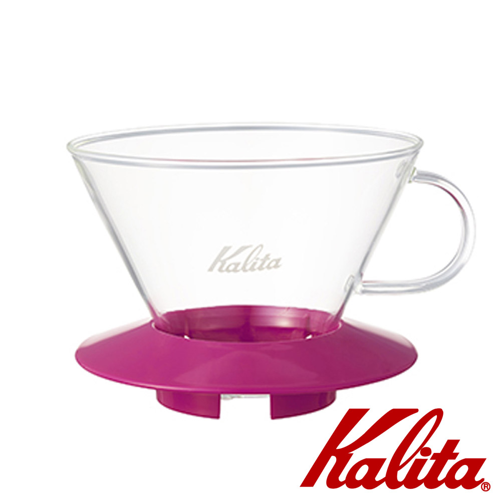 KALITA 185系列蛋糕型玻璃濾杯(櫻花粉)
