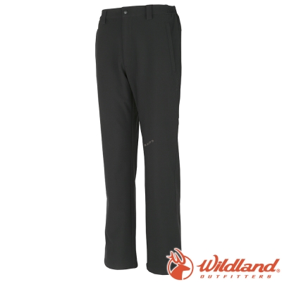 Wildland荒野 W2312-54黑色 男彈性超輕量防風保暖長褲