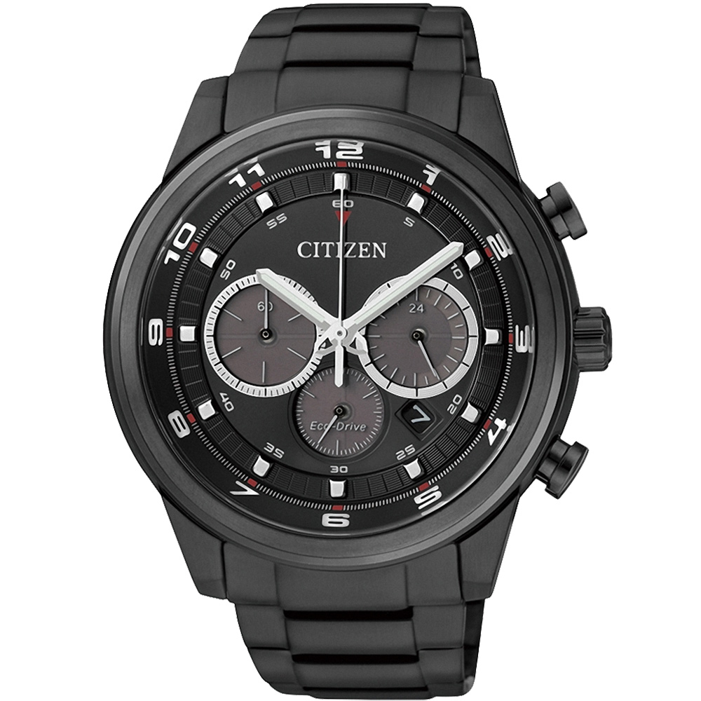 CITIZEN 競速年代計時光動能腕錶(CA4035-57E)-IP黑/44mm