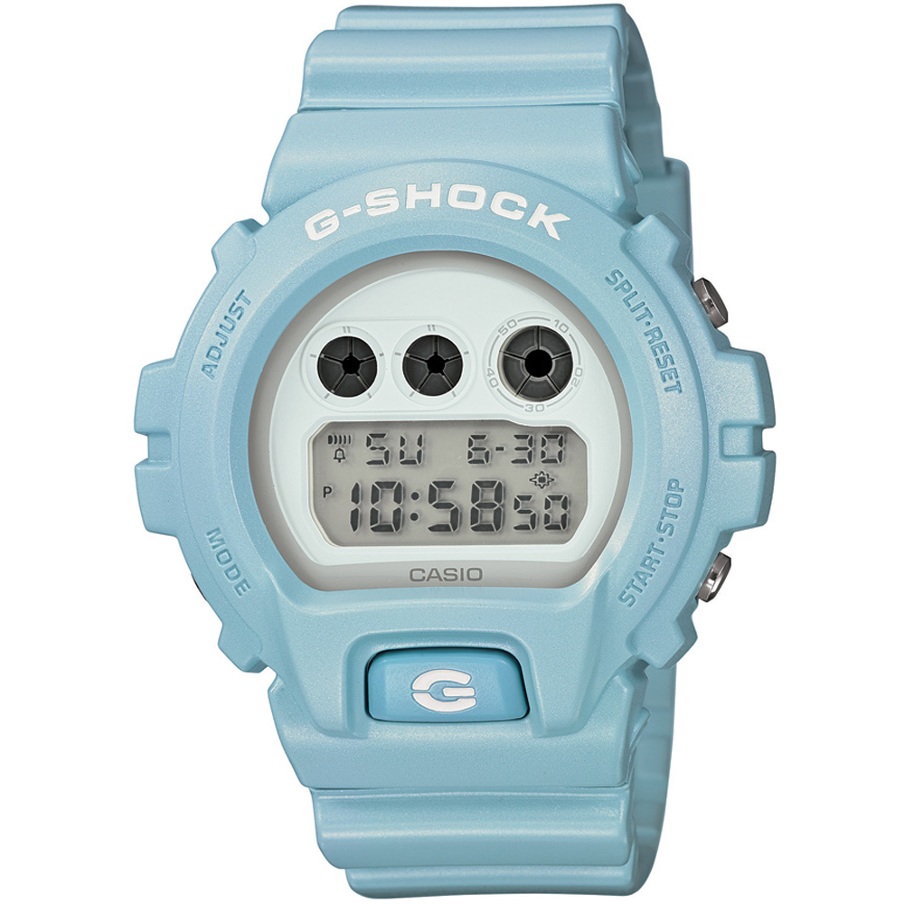 G-SHOCK 沁涼冰沙色調休閒運動錶-水藍色/48mm